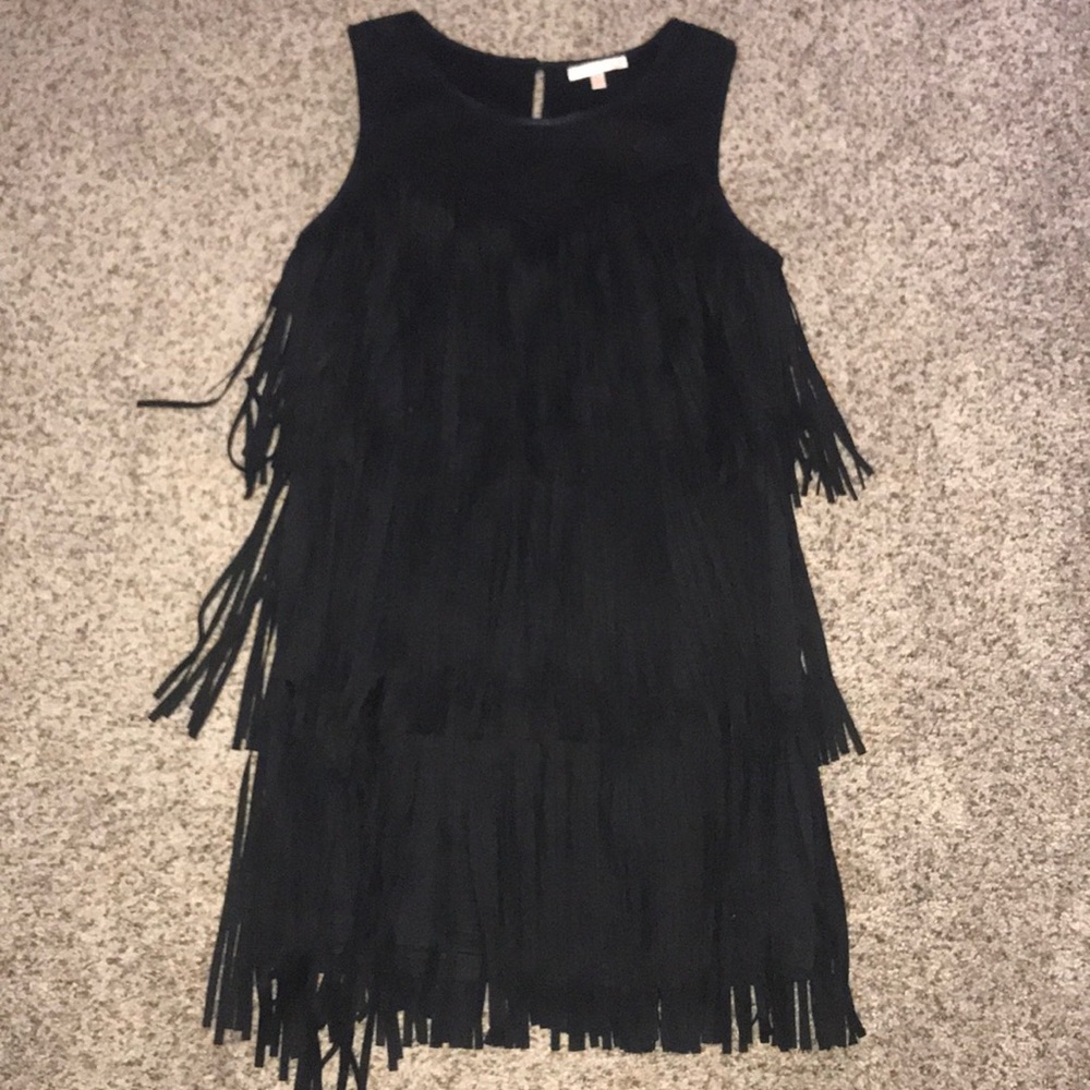 Suede fringe dress